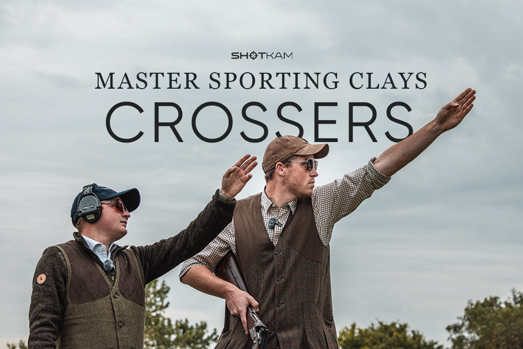 Sporting clays experts in the field with ShotKam, focusing on crossers for the Master Sporting Clays series in the UK.