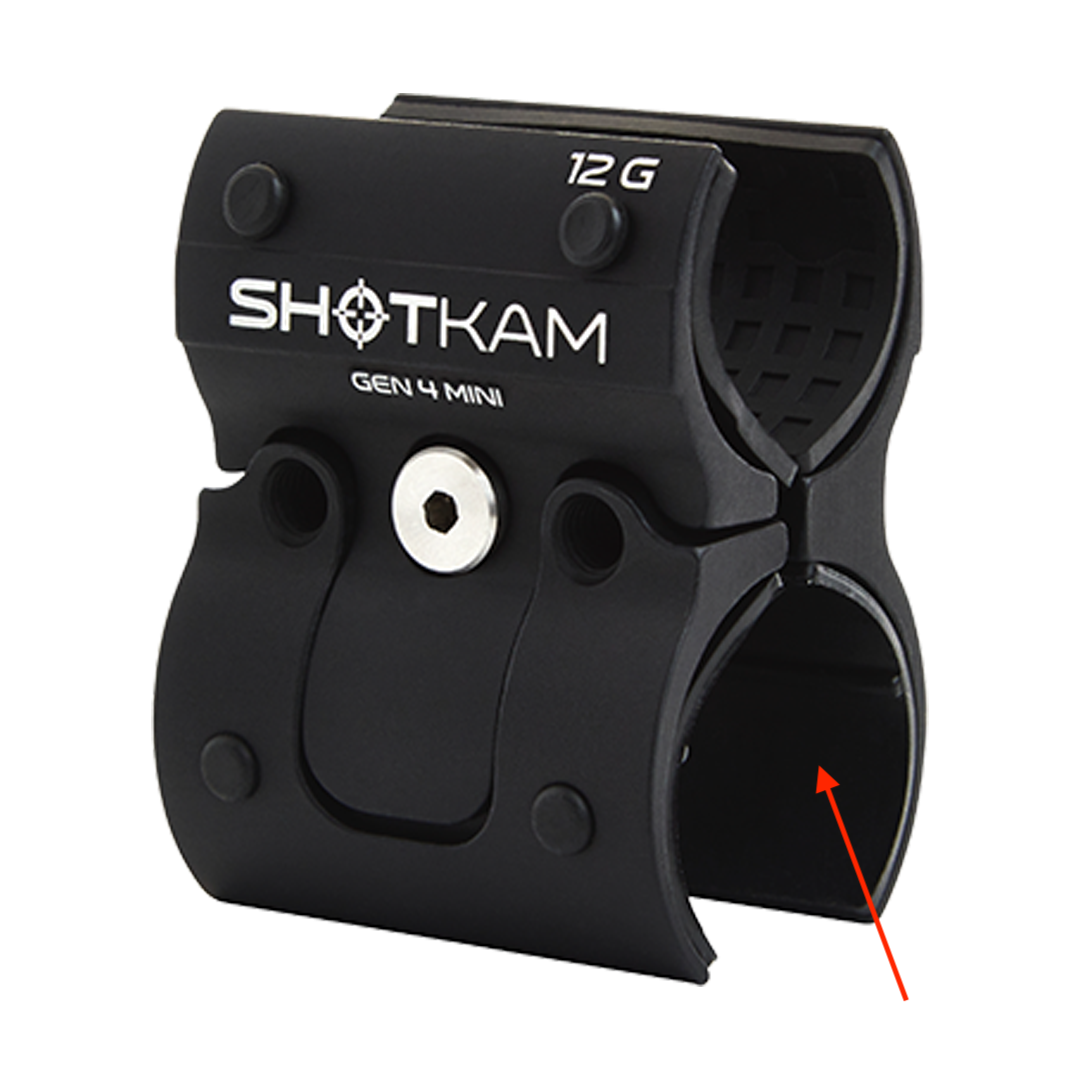 Rubber camera pad providing secure mounting of the Gen 4 Mini ShotKam on 12 bore shotguns, ensuring stability for accurate shooting footage in the UK.