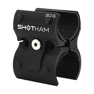 20 Bore ShotKam Gen 4 Mini Mount – Featuring a simple open-and-close mechanism, this 20 bore mount securely attaches the Gen 4 Mini ShotKam to your shotgun, ideal for British field shooting.