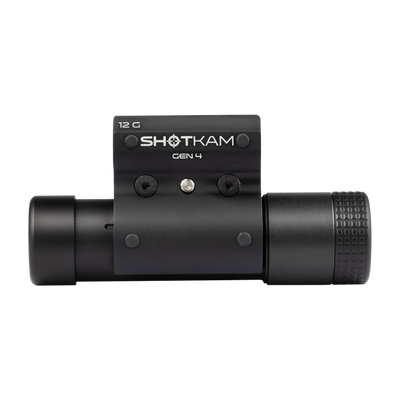 ShotKam Gen 4 high-definition shotgun camera, designed for 12-bore shotguns. This compact and advanced hunting camera captures precise video footage of hunting and shooting activities. The ShotKam Gen 4 features durable construction and easy mounting, making it ideal for documenting outdoor adventures. Perfect for hunters and shooting enthusiasts, this reliable camera offers high-quality recording and cutting-edge technology for capturing detailed shots.