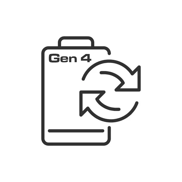 Gen 4 ShotKam battery replacement icon with circular arrow for battery servicing.