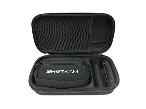 High-quality ShotKam accessories pouch made of durable neoprene, featuring a convenient zippered shell case with handle. This versatile range bag is perfect for carrying everything you need, ensuring your ShotKam camera and accessories are organized and protected. Ideal for hunters and shooting enthusiasts, this compact shell pouch offers easy portability and reliability.