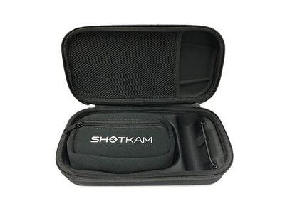 High-quality ShotKam carrying case made of durable neoprene, featuring a convenient zippered shell case with handle. This versatile range bag is perfect for carrying everything you need, ensuring your ShotKam camera and accessories are organized and protected. Ideal for hunters and shooting enthusiasts, this compact shell case and pouch offer easy portability and reliability.