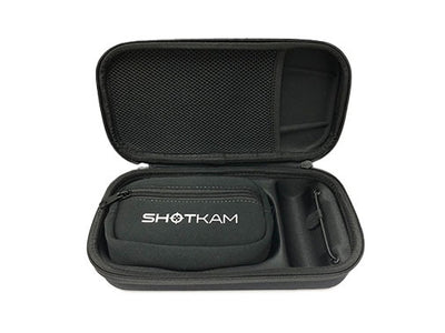 High-quality ShotKam accessories pouch made of durable neoprene, featuring a convenient zippered shell case with handle. This versatile range bag is perfect for carrying everything you need, ensuring your ShotKam camera and accessories are organized and protected. Ideal for hunters and shooting enthusiasts, this compact shell pouch offers easy portability and reliability.